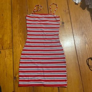 Hourglass stripe minidress